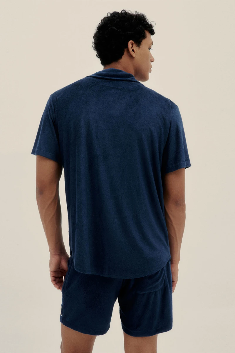 TOWEL CAMP-COLLAR SHIRT Navy