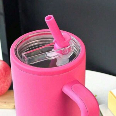 Vaso Térmico XL con Asa y Tapa 1200ml Fucsia