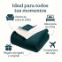 Frazada Manta Polar Con Corderito Acolchado 2 Plazas 230x200 Variante Color Verde Oscuro