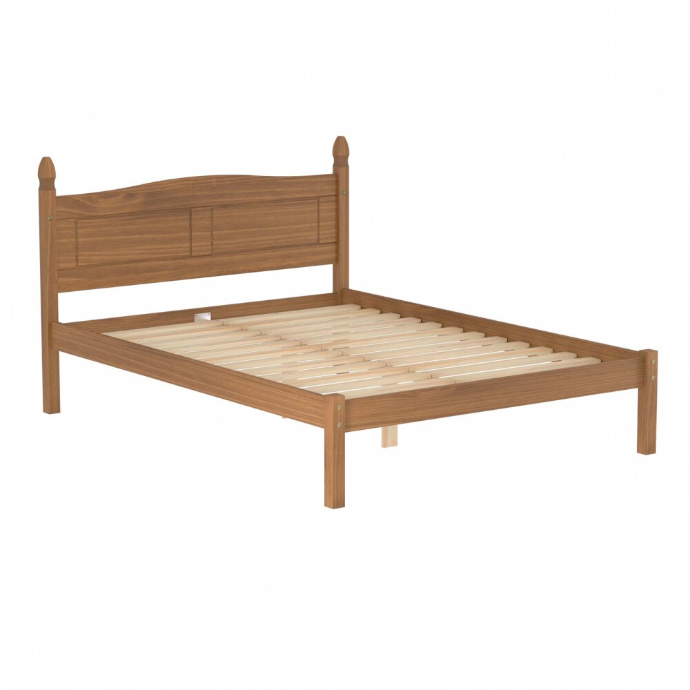 CAMA 2 PLAZAS MADERA MARRON MEX