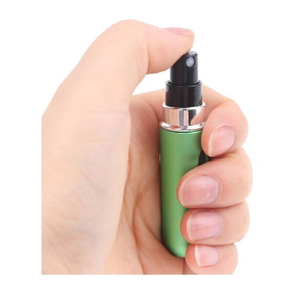 Mini Botella Atomizadora Perfume Portátil Recargable Variante Color Verde