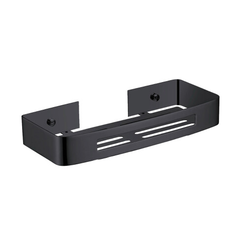 REPISA RECTANGULAR METAL SUS304 NEGRO MATE 128X300X45 NEGRO