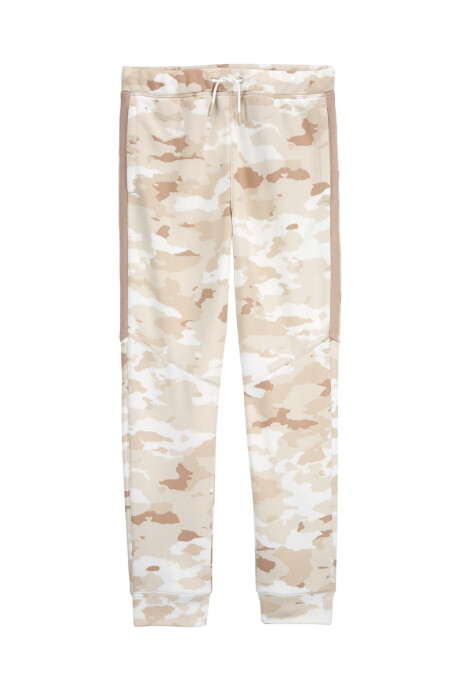 Pantalón de algodón, con cordón, diseño camuflado Sin color