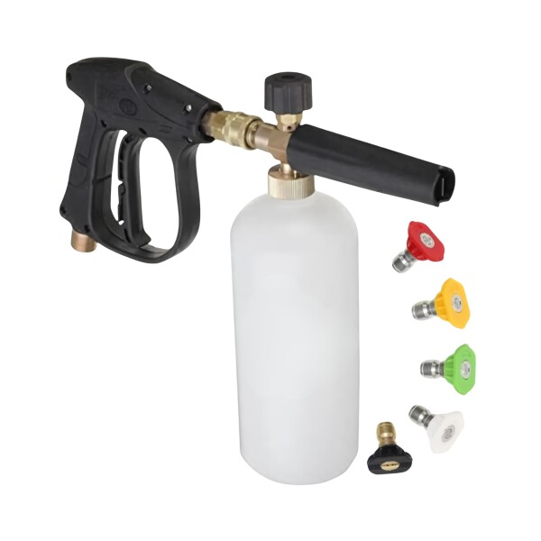 PISTOLA HIDROLAVADORA 22MM C/ACOPLE Y BOTELLA 1LT Pistola Hidrolavadora 22mm C/acople Y Botella 1lt