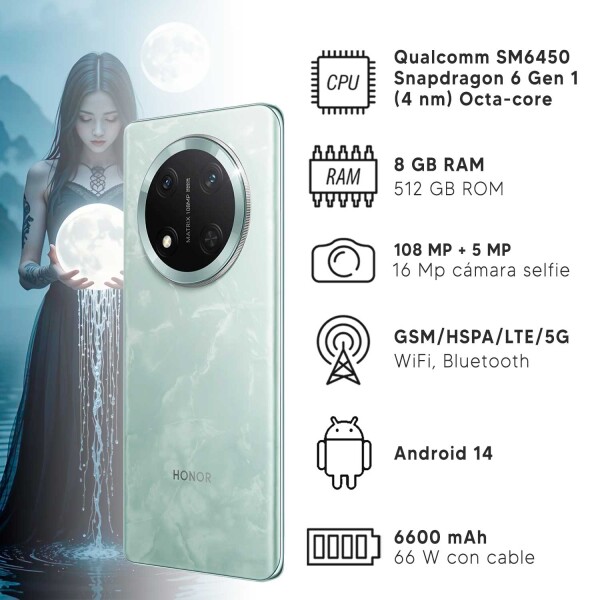 Honor Magic7 Lite 8/512gb 5g VERDE