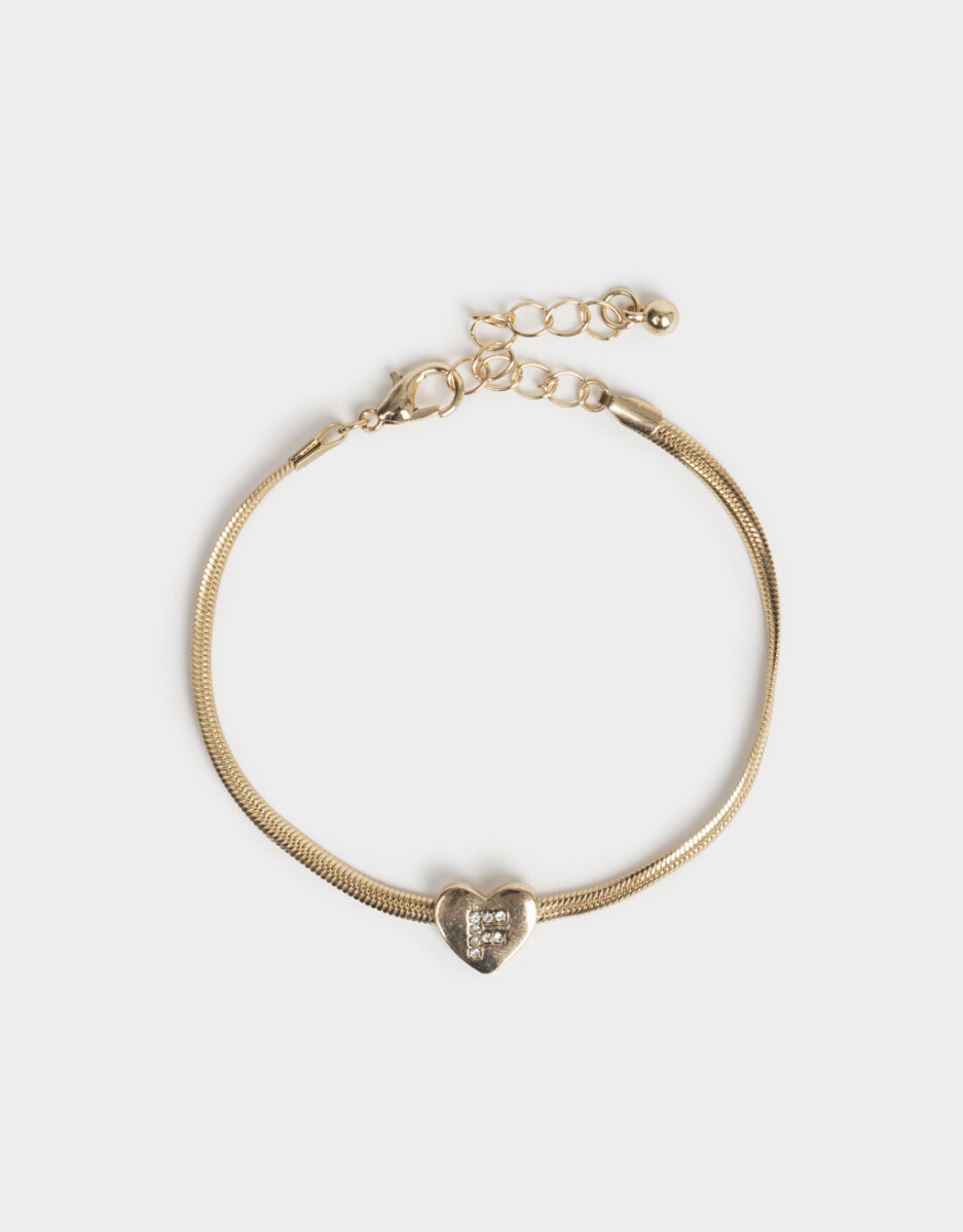 Pulsera Flexible De Inicial "f" 
