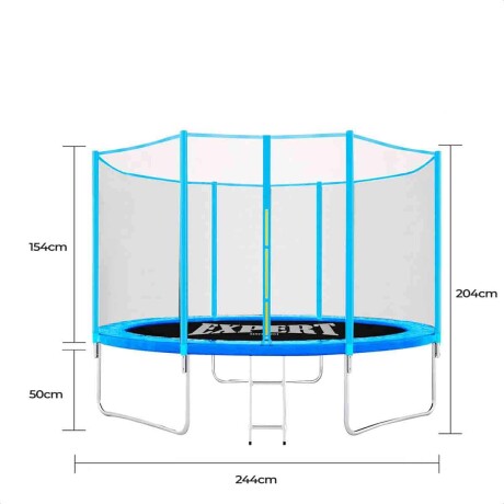 Cama Elástica Grande 2.44 + Cobertor + Red + Escalera Cme001244