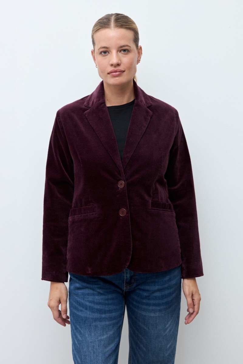 Blazer de pana ciruela