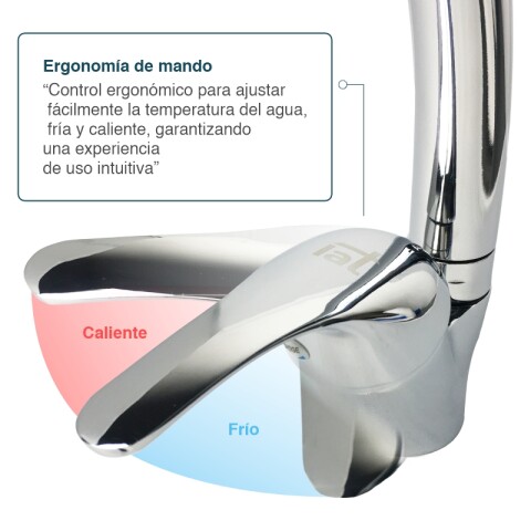 Canilla Grifería Pico Alto Monocomando de Lavatorio Lavabo o Cocina Mesada Agua Caliente y Fría - LAT Canilla Grifería Pico Alto Monocomando de Lavatorio Lavabo o Cocina Mesada Agua Caliente y Fría - LAT