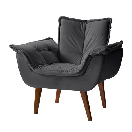 Sillón Butaca Eros Terciopelo 1 cuerpo GRIS