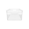 Caja cesto organizador plástico transparente 37x20x13 cm OU Caja Cesto Organizador Plástico Transparente 37x20x13 Cm Ou