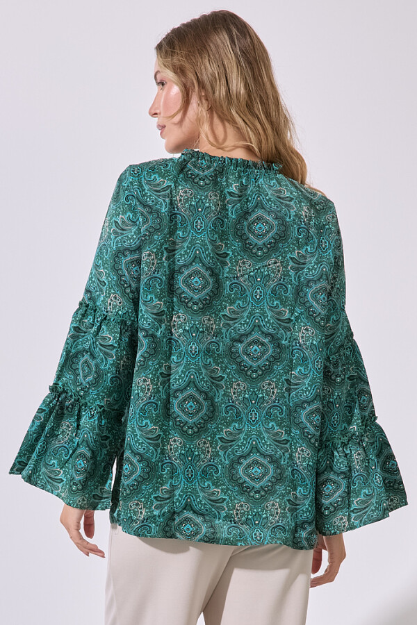 Blusa Arabescos VERDE/MULTI