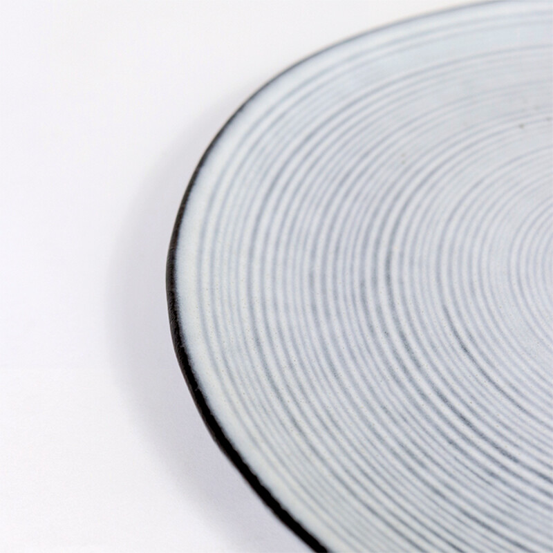 PLATO PLAYO CERAMICA GRIS ESPIRAL 26.5CM Unica