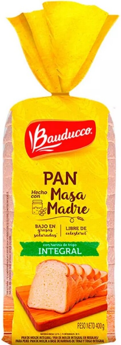 PAN BAUDUCCO MASA MADRE 390G INTEGRAL 