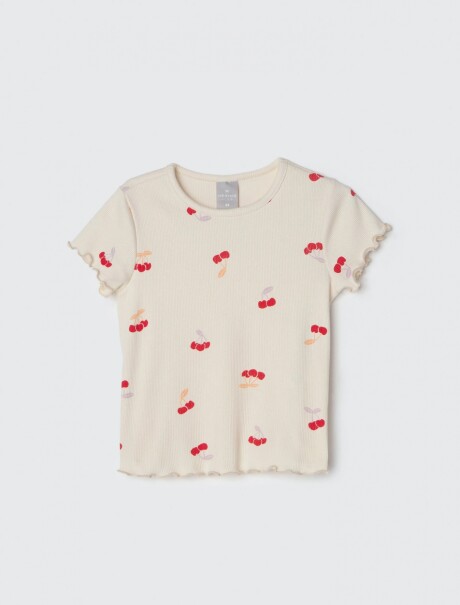 BLUSA INFANTIL ESTAMPADA BEIGE