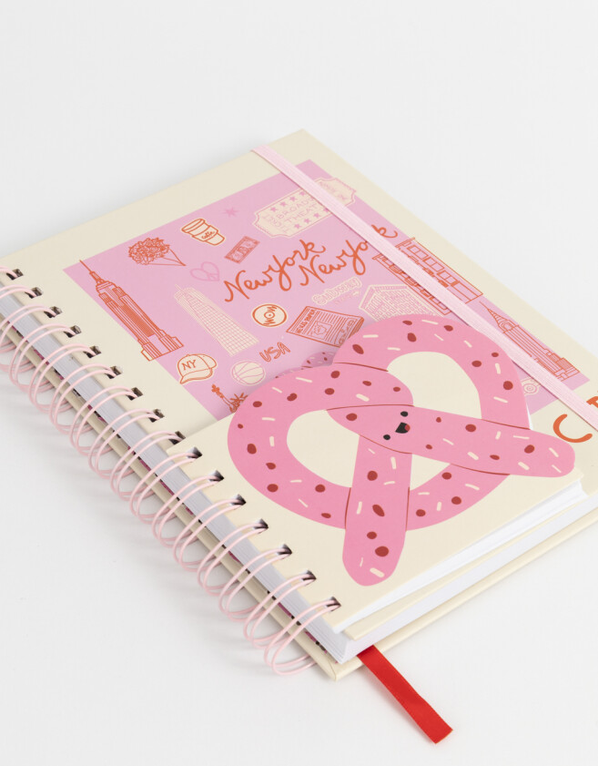 Anotadores Cuadernos y Memos Foodie Cuaderno A5 Con Memo - Rosa Claro