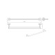 TOALLERO BARRAL METAL MODENA CROMO SATINADO CEPILLADO 60 CM CROMO