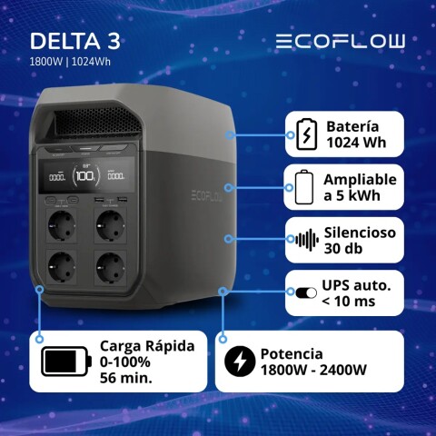 Acumulador EcoFlow DELTA 3 Acumulador EcoFlow DELTA 3