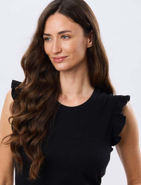 REMERA LISA DE ALGODÓN Negro