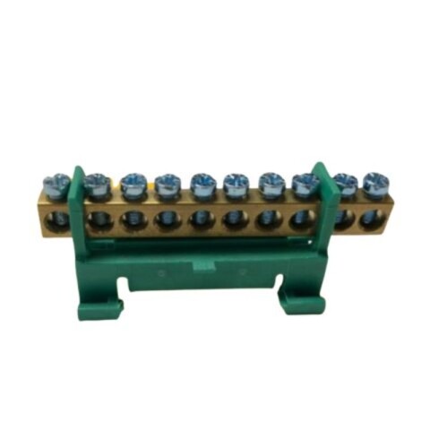 BARRA P/ TIERRA DIN 10 POLOS VERDE. VCP BARRA P/ TIERRA DIN 10 POLOS VERDE. VCP