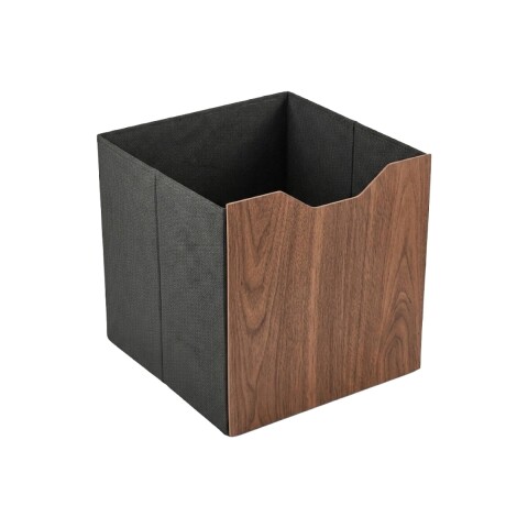CAJA ORGANIZADORA MARRON/NEGRO 30X30CM Unica