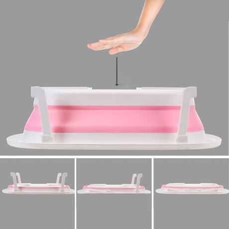 Bañito Bebé Plegable + Colchon Baby Splash Rosa