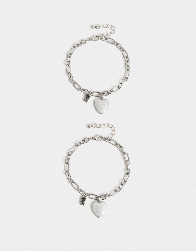 Pulseras Flexibles Sets Con corazón Pulseras Flexibles Sets Con Corazón - Dorado