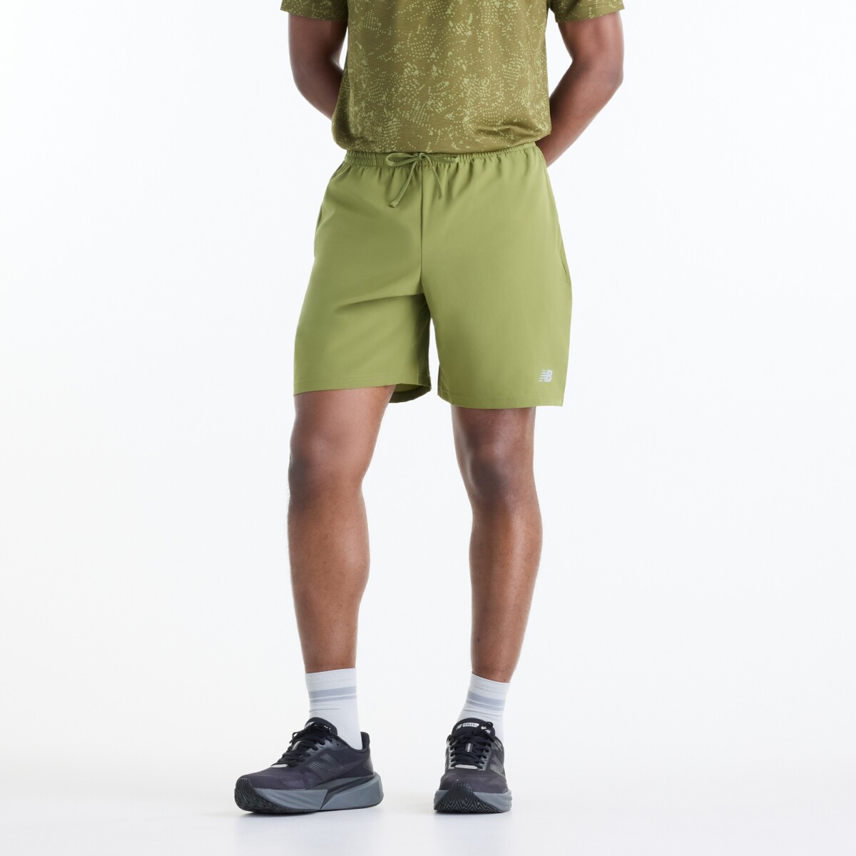 Short New Balance de Hombre - Sport Essentials - MS41232GEE - GREEN 
