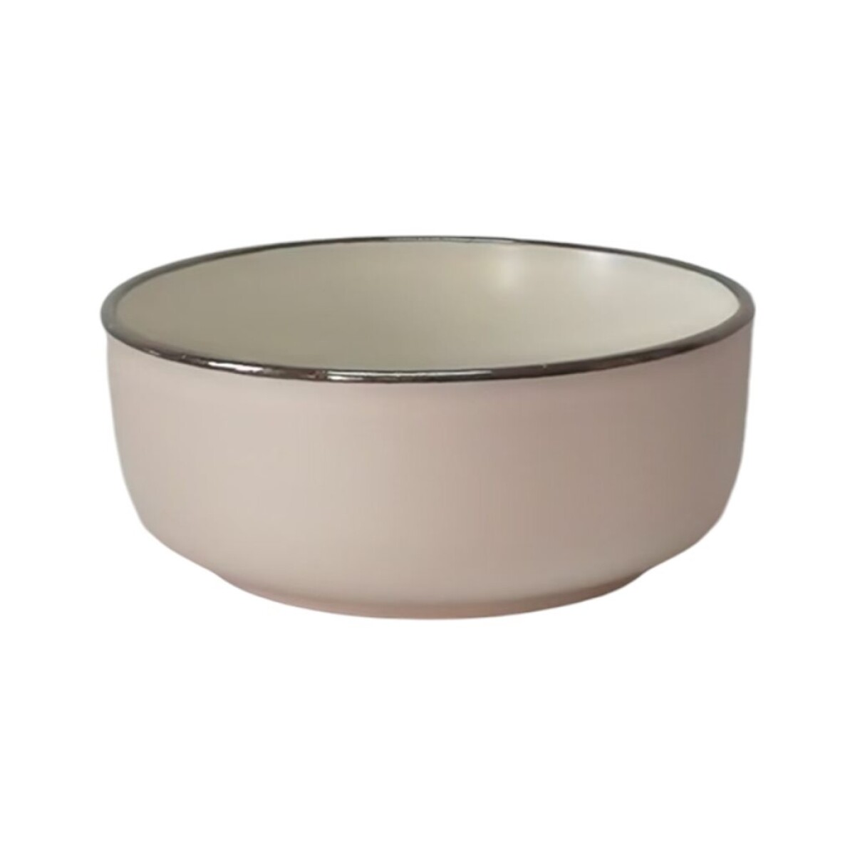 BOWL CERAMICA D15CM BLANCO B/MARRON 