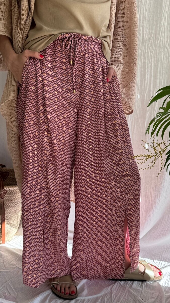 Pantalón Bruma - Rosa con dorado 