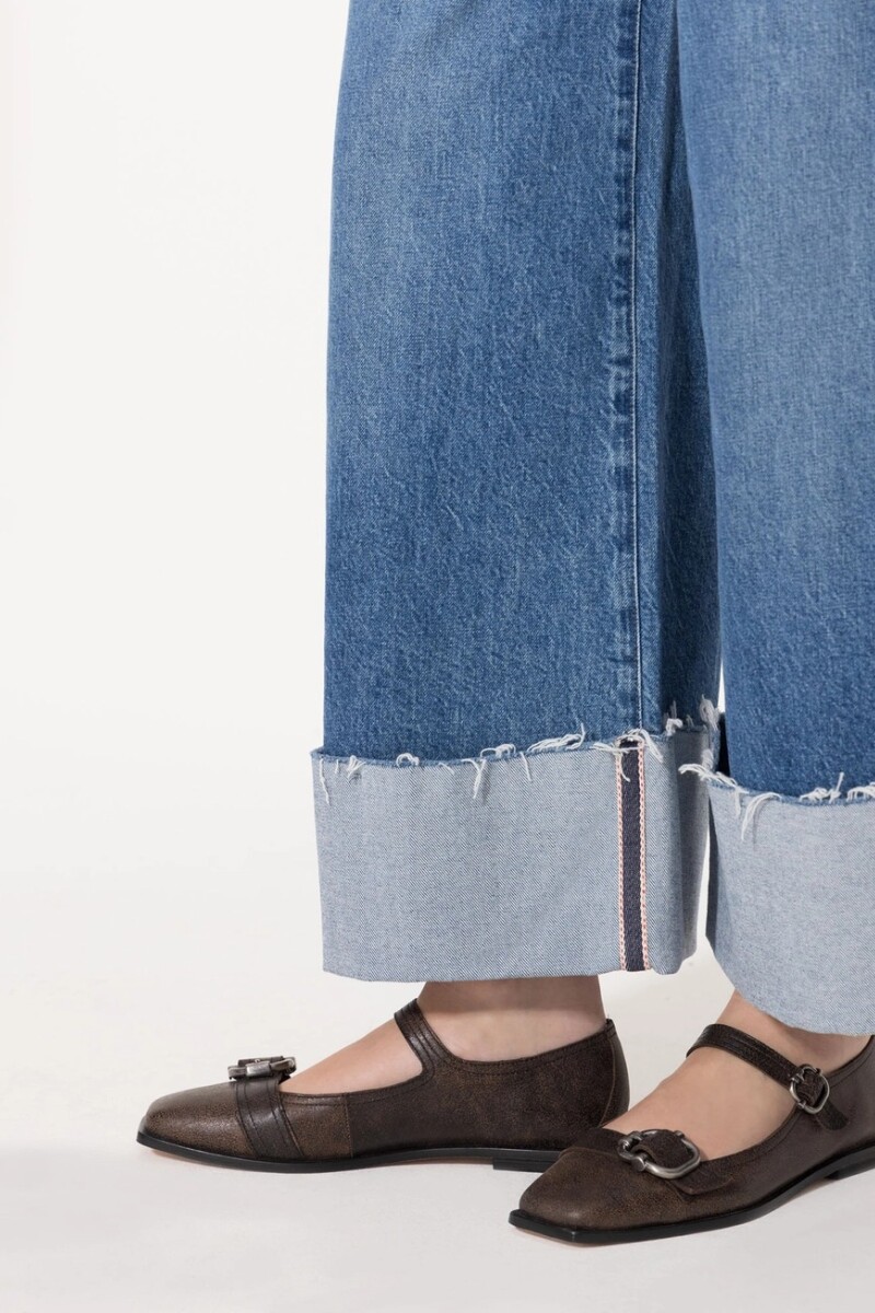 JEANS ROSES REVERSE Azul