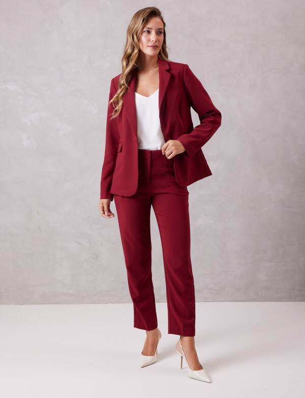 Blazer Sastrero Slim BORDEAUX