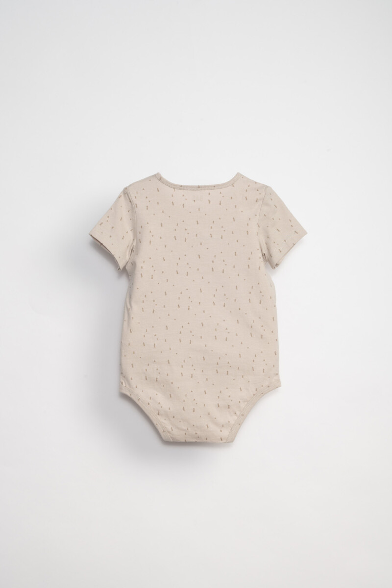 Body estampa Triángulos Beige