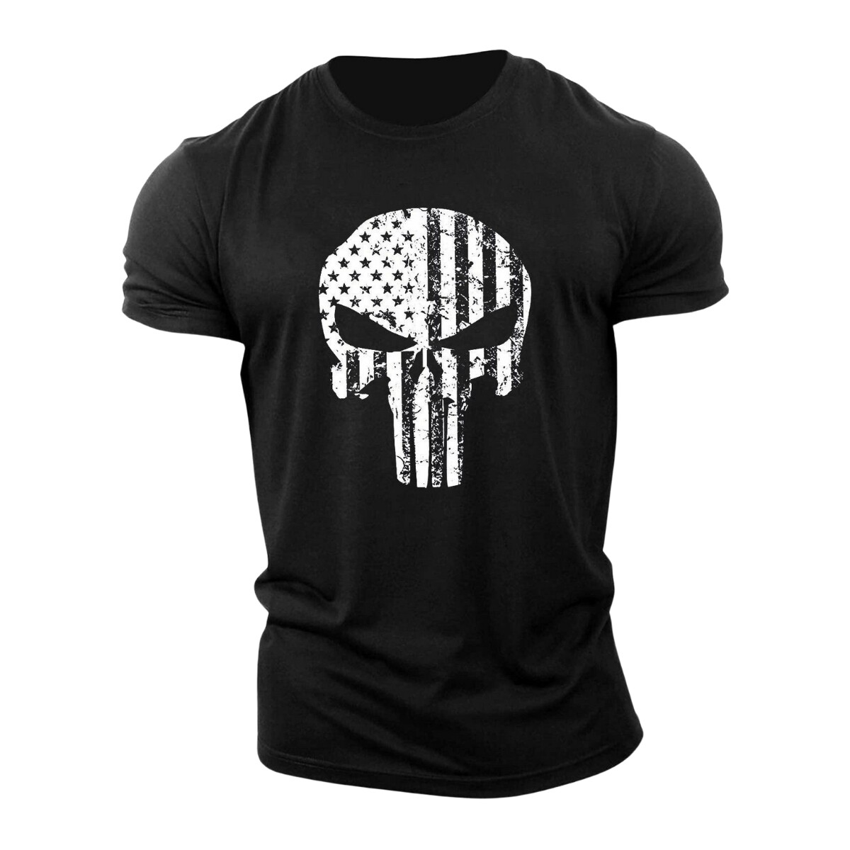 Remera de algodón Punisher USA - Negro 