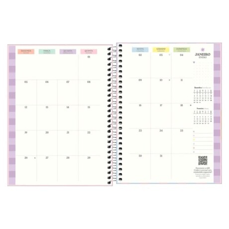 Agenda Tilibra 2026 Happy Semanal Violeta