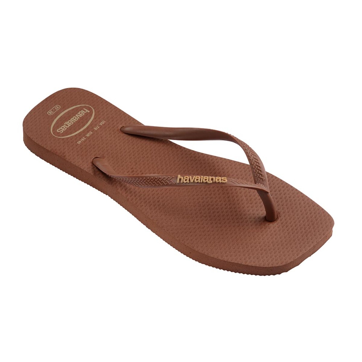 Sandalias Havaianas Slim Square Logo Pop Up Mujer 