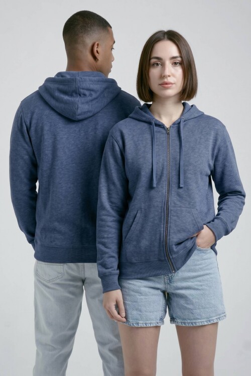 Buzo deportivo clásico escote redondo - UNISEX AZUL