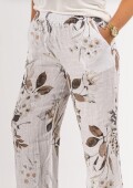 Pantalón 100% lino estampado Pantalón 100% lino estampado