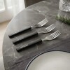 UNA Set 3 Tenedores M.Plastico Negro 83310/5 UNA Set 3 Tenedores M.Plastico Negro 83310/5