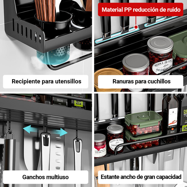 Estante Colgante Organizador de Cocina Ganchos Especieros Y Utensilios 58cm Imback Estante Colgante Organizador de Cocina Ganchos Especieros Y Utensilios 58cm Imback