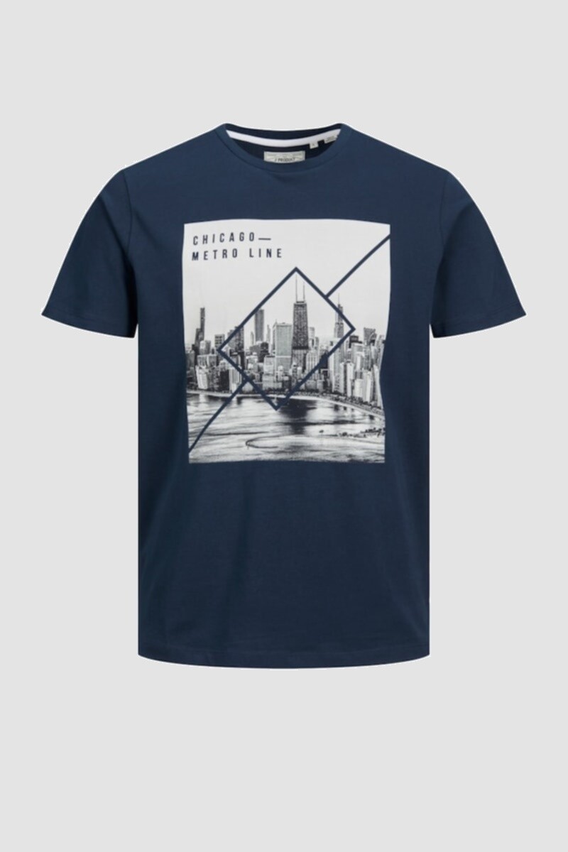 Camiseta estampada - Navy Blazer 