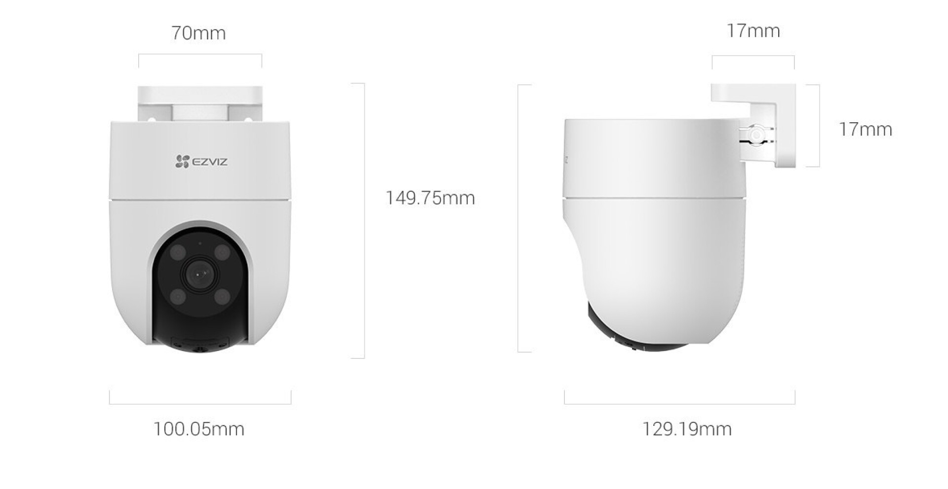 Camara Wifi Ezviz Ptz Cs-h8c 2mp 1080p Con Seguimiento - CAMARA WIFI EZVIZ PTZ CS-H8C 2MP 1080P C 