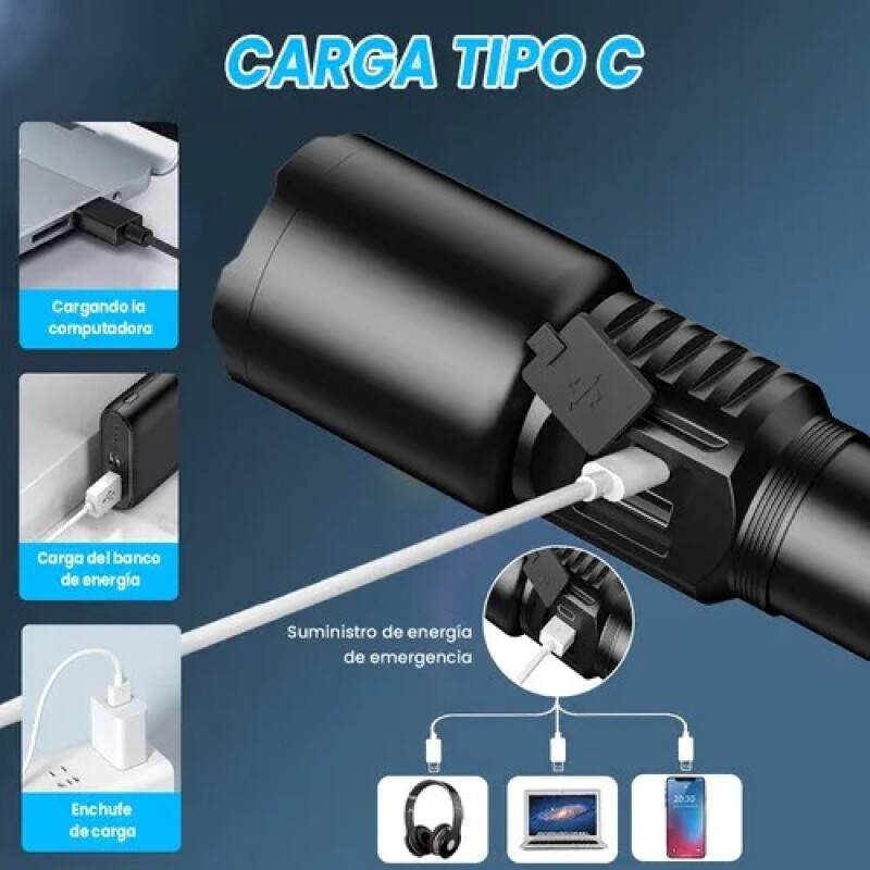 Linterna Táctica Super Potente Bencor Linterna Táctica Super Potente Bencor