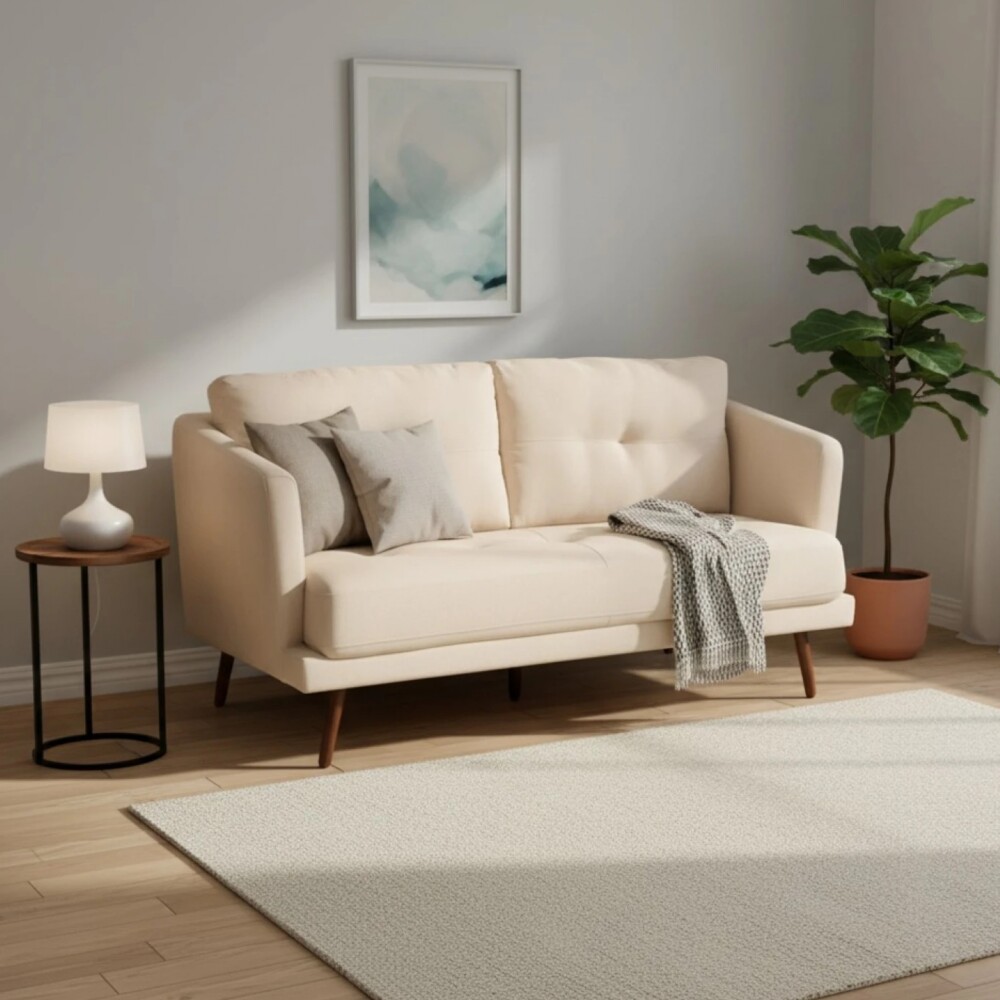 Sillón Sofá Triunfo 2 Cuerpos Beige