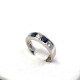 Anillo En Oro Blanco Con Brillantes Y Zafiros Anillo En Oro Blanco Con Brillantes Y Zafiros