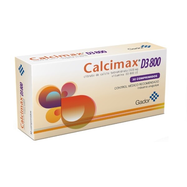 Calcimax D3 800 UI 30 Comprimidos - Gador Calcimax D3 800 UI 30 Comprimidos - Gador