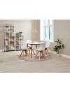 Mesa de comedor JEGIND Ø105 blanco/natural Mesa de comedor JEGIND Ø105 blanco/natural