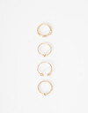 Sets Anillos Metal Set De Anillos Con Strass - Dorado