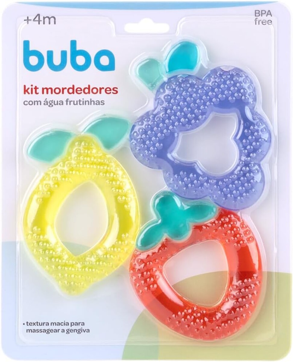 Set x3 mordillo gel BUBA frutas 