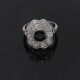 Anillo Antiguo En Platino, Zafiro Y Brillantes Anillo Antiguo En Platino, Zafiro Y Brillantes